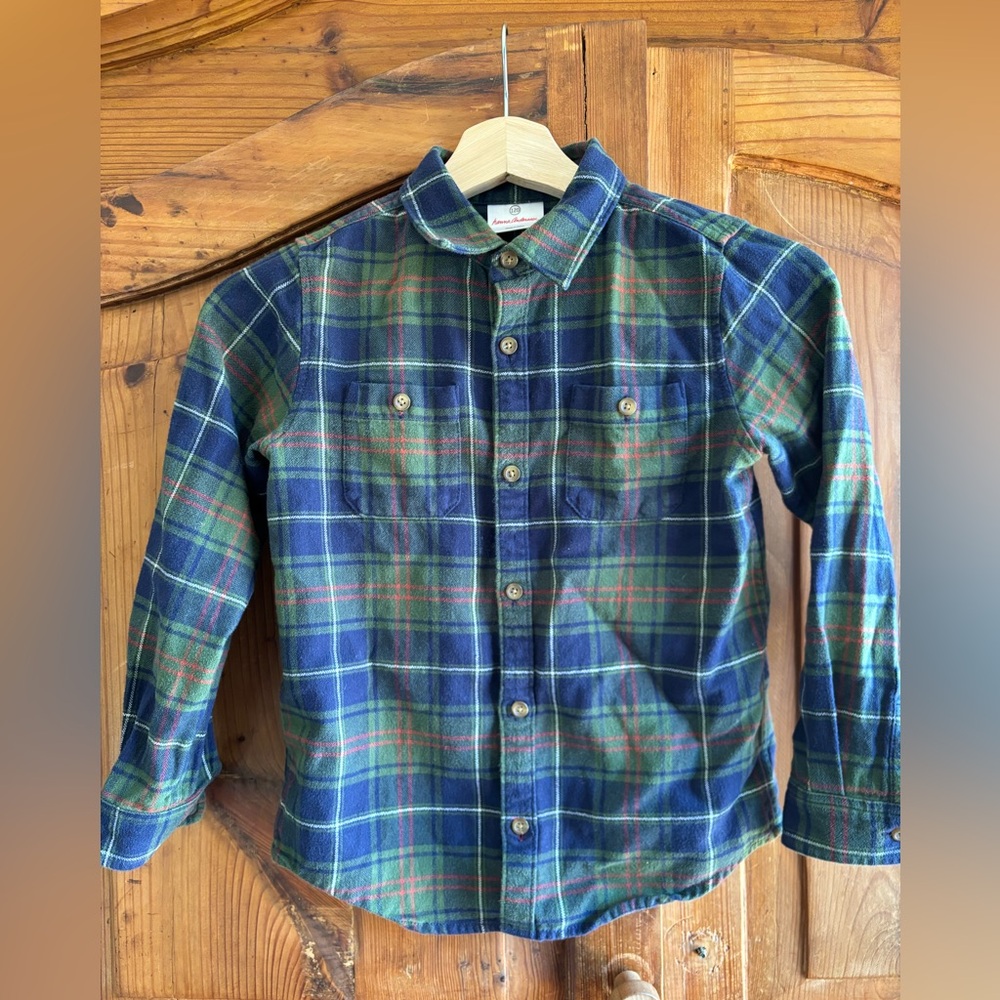 Boys Plaid Hanna Andersson Button Up